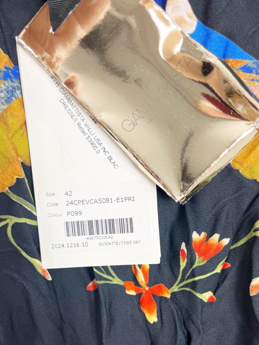 Giambattista Valli Floral Print Midi Dress Size Medium NWT Multicolor - Picture 6 of 9